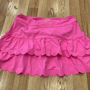 Scalloped luxletic skort